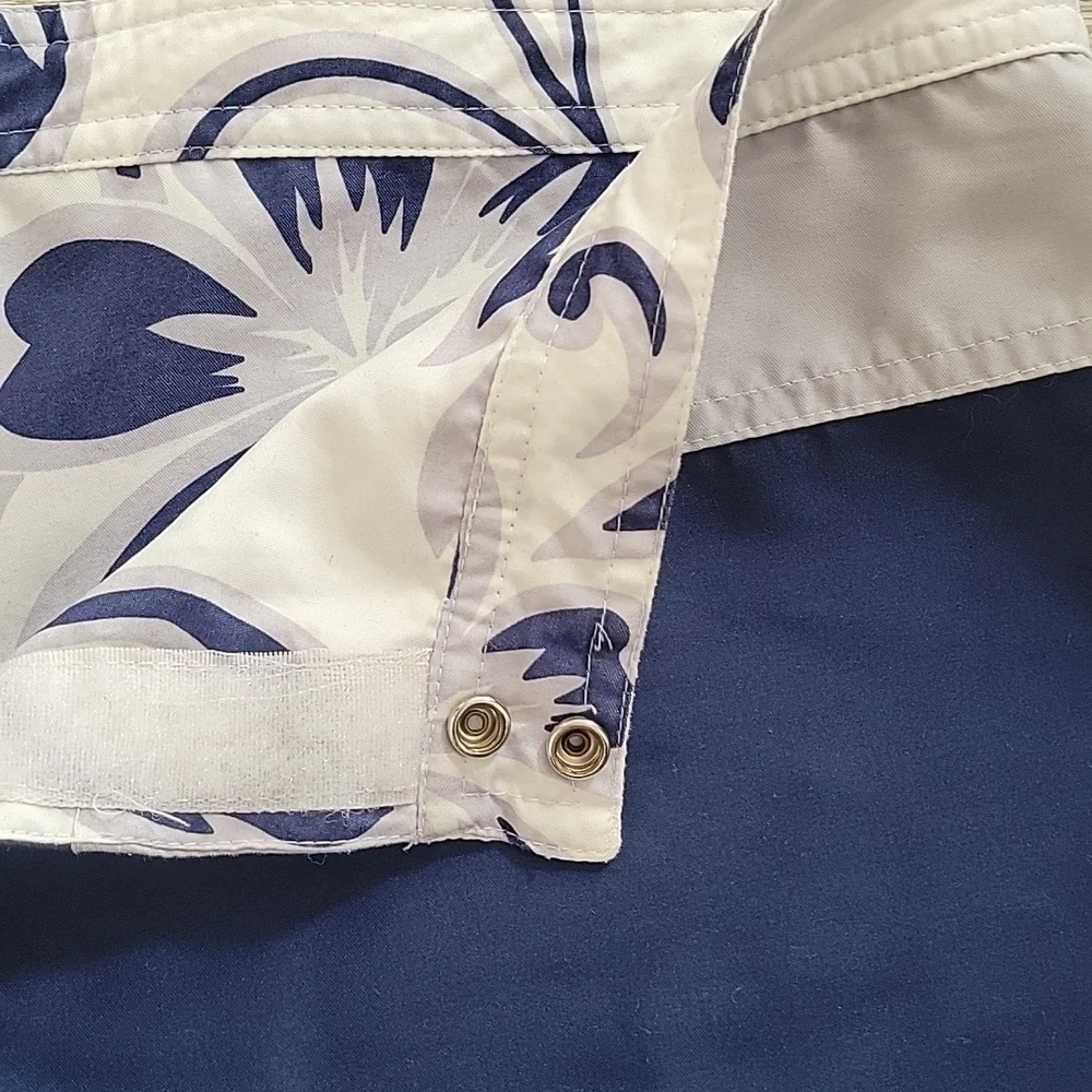 Swim Trunks Reversible Tropical & Blue